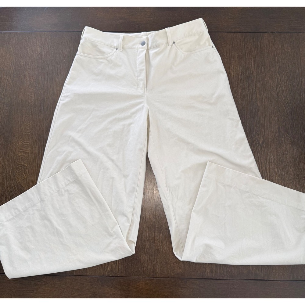 Lululemon City Sleek 5 Pocket Wide-Leg Pant Warpstreme Bone Ivory 32 LW5GD2S